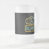 Neon Billiard Pool Sign Frosted Beer Mok Cup (Voorkant rechts)