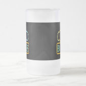 Neon Billiard Pool Sign Frosted Beer Mok Cup (Center)