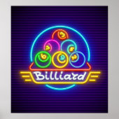 Neon Billiards Print, Value Poster Paper (Matte) (Voorkant)