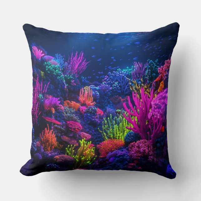 Neon-bioluminescent 🌟 kussen (Voorkant)