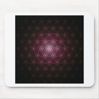 Neon Black Flower of Life Muismat