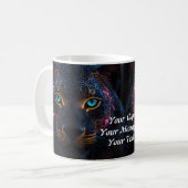 Neon Black Leopard Koffiemok (Voorkant links)