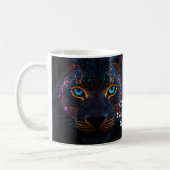 Neon Black Leopard Koffiemok (Links)