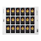 Neon Black Nightlife Events Zakelijk Branding Etiket (Full Sheet)