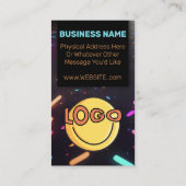 Neon Black Punch Kaart Vape Head Shops Smoke Loung Klantenkaartje (Achterkant)