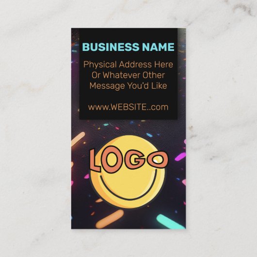 Neon Black Punch Kaart Vape Head Shops Smoke Loung Klantenkaartje (Achterkant)