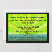 Neon/Black Silhouette Limbo Party Invitations Kaart (Achterkant)