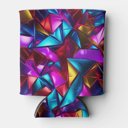 Neon Blacklight Abstract Glas in lood Blikjeskoeler (Voorkant)