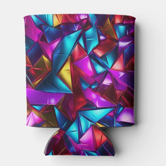 Neon Blacklight Abstract Glas in lood Blikjeskoeler (Achterkant)