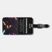 Neon Blacklight Branding Aangepaste Logo Nightlife Bagagelabel (Achterkant horizontaal)