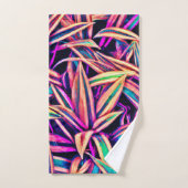 Neon blad patronen onthuld bad handdoek (Handdoek)