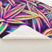 Neon blad patronen onthuld sherpa deken (3/4)