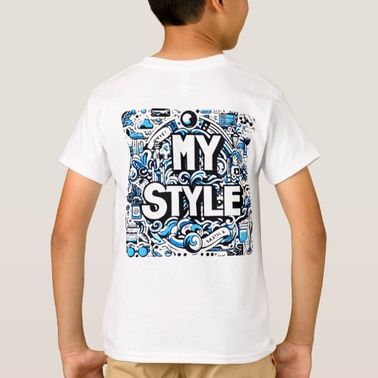 Neon Blade – Chibi Cyber Ninja T-shirt (Achterkant)