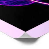 Neon bladeren in roze en Paarse tinten Poster (Hoek)