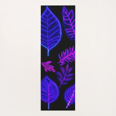 Neon bladeren in roze en Paarse tinten Yogamat (Achterkant)