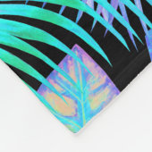 Neon Bladeren Tropisch Fleece Deken (Hoek)