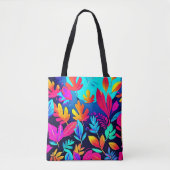 Neon Bladparadijs Kunst Tote Bag (Voorkant)