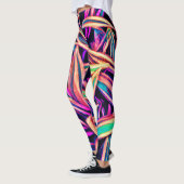 Neon Bladpatronen Onthuld Leggings (Links)