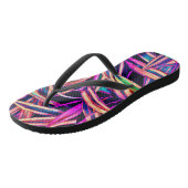 Neon Bladpatronen Onthuld Teenslippers (Schuin)