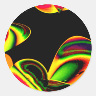 Neon Blätter Ronde Sticker