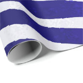 Neon Blau Verloop Zebra op Wit – Krachtig Trendset Cadeaupapier (Rol Hoek)