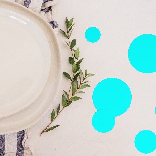 Neon Blauw Effen Kleur | Klassiek Confetti