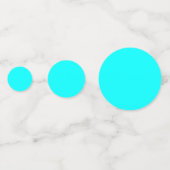 Neon Blauw Effen Kleur | Klassiek Confetti (Voorkanten)