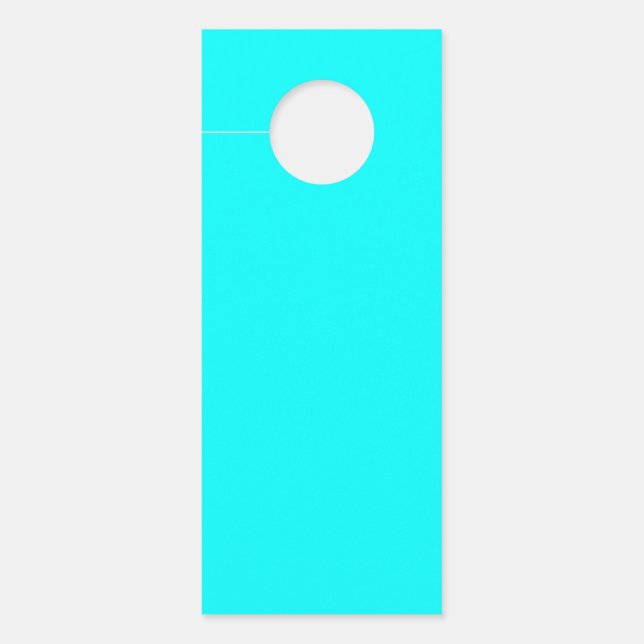 Neon Blauw Effen Kleur | Klassiek Deurhanger (Voorkant)
