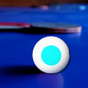 Neon Blauw Effen Kleur   Klassiek Pingpongbal