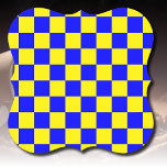 Neon Blauw Geel Geruite Checkerboard  Kartonnen Onderzetters<br><div class="desc">Neon Blauw en Geel Geruit Schaakbord |  | Klassiek | Trendy | Stijlvol | MODE | Minimaal</div>