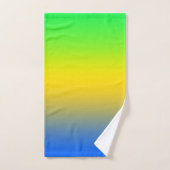 Neon blauw, geel, groen verloop, ombre. bad handdoek (Handdoek)