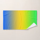 Neon blauw, geel, groen verloop, ombre. bad handdoek (Handdoek)