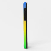 Neon blauw, geel, groen verloop, ombre. Case-Mate iPhone case (Achterkant/links)