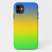 Neon blauw, geel, groen verloop, ombre. Case-Mate iPhone case (Achterkant)