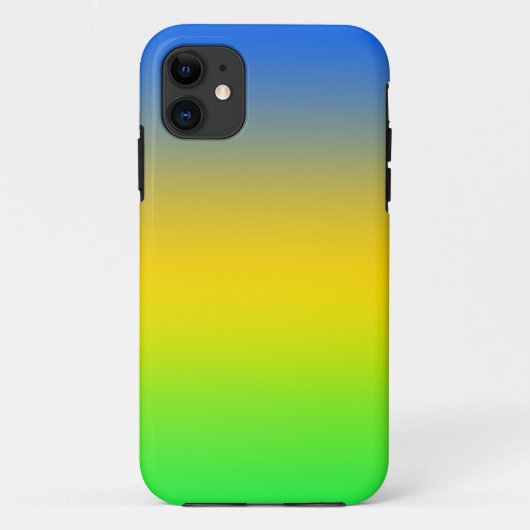 Neon blauw, geel, groen verloop, ombre. Case-Mate iPhone case (Achterkant)