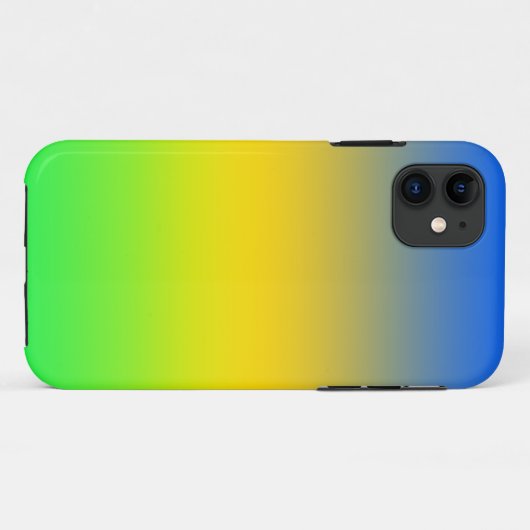 Neon blauw, geel, groen verloop, ombre. Case-Mate iPhone case (Achterkant (horizontaal))