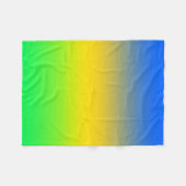 Neon blauw, geel, groen verloop, ombre. fleece deken (Voorkant (Horizontaal))