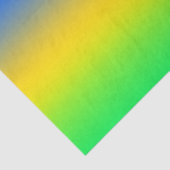 Neon blauw, geel, groen verloop, ombre. tissuepapier (Detail)