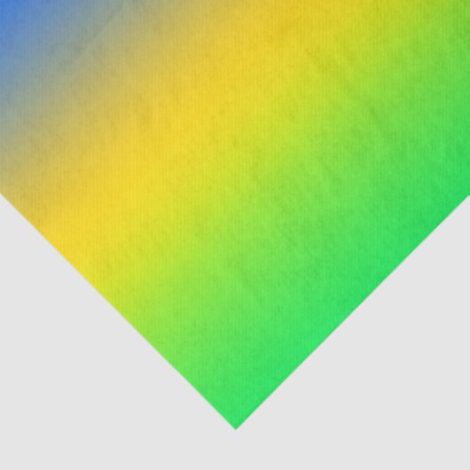 Neon blauw, geel, groen verloop, ombre. tissuepapier (Detail)
