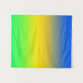 Neon blauw, geel, groen verloop, ombre. wandkleed (Voorkant (horizontaal))