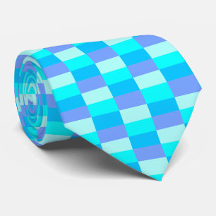 Neon blauw kleurenpatroon stropdas