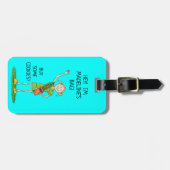 Neon BLAUW Meisje Scout JUNIOR | Aangepast Bagagelabel (Voorkant horizontaal)