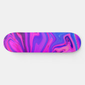 Neon Blauw Paarse Roze Abstract Patroon Persoonlijk Skateboard (Horizontaal)