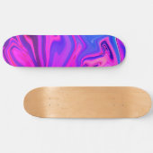 Neon Blauw Paarse Roze Abstract Patroon Persoonlijk Skateboard (Horizontaal)