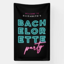 Neon Blauw & Roze Bach Feest Welkom