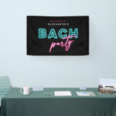 Neon Blauw & Roze Bach Party Welkom Spandoek (Beurs)