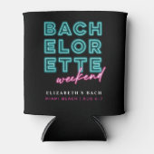 Neon Blauw & Roze Bachelorette-weekend Blikjeskoeler (Voorkant)