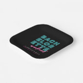 Neon Blauw & Roze Bachelorette Weekend Papieren Bordje (Gebogen)