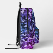Neon Blauw Roze Camouflagepatroon Bedrukte Rugzak (Links)