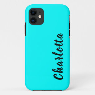 Neon Blauw Stevige Kleur Aangepast aanpassen Case-Mate iPhone Case